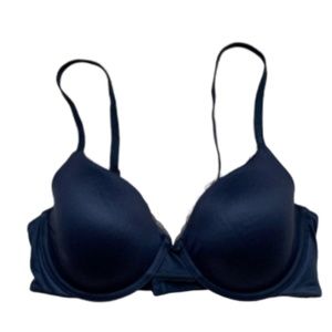 Calvin Klein Navy Blue Bra With Lace Trip Size 32C